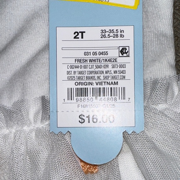 Cat & Jack White Dress with Colorful Accents - Picture 3 of 5